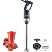 Vevor Kommersiell stavmixer, 500 watt kraftig handmixer, köksstavsmixer med variabel hastighet och kniv i 304 rostfritt stål, multifunktionell bärbar mixer för soppa, smoothie, puré, barnmat