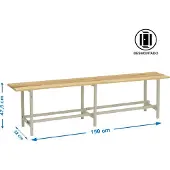 Simonlocker Desmontadas Träbänk 475x1500x320 Mm
