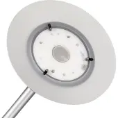 Hamelin Unilux Premium Variaglass - Golvlampa i form av en fackla - LED - 22 W - klass A+ - 3000 K - frostad, metallgrå