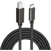 INF USB-B till USB-C skrivarkabel Svart 2 m