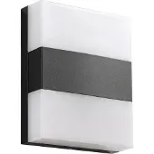 PRIOS LED utomhus vägglampa Teekon , Svart, Rostfritt stål, Modern, LED-vägglampa utomhus