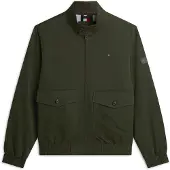 Tommy Hilfiger för män. MW0MW42507 Harringtonjacka med dragkedja och logotyp grön (XXL), Casual, Bomull