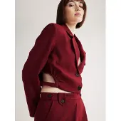 4TAILORS Kavaj 'Tia' mörkröd