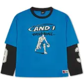 AND1 T-shirt blå / svart / vit