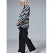 4TAILORS Kavaj 'Tissu' svart / vit