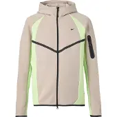 Nike Sweatjacka 'TECH FLC PRO' beige / ljusgrön / svart