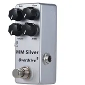 Aroma MOSKY MM Silver Elgitarr Overdrive Effektpedal Helt Metallskal True Bypass