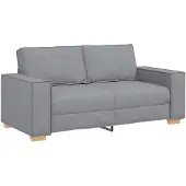vidaXL 2-sitssoffa ljusgrå 180x78x84 cm tyg