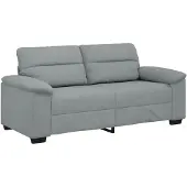 vidaXL 2-sitssoffa ljusgrå 180x81x84 cm tyg