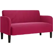 vidaXL Loveseat soffa vinröd 109 cm sammet