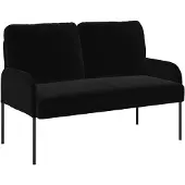 vidaXL Kuddsoffor 110cm Svart Fanér