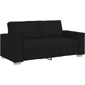 vidaXL 2-sitssoffa svart 140 cm tyg