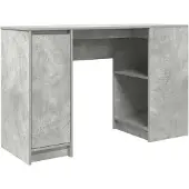 vidaXL Skrivbord betonggrå 120x42x76 cm konstruerat trä