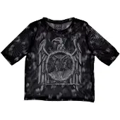 Ginza.se Slayer: Ladies Crop Top/Mono Eagle (Black) (Mesh) (XX-Small)