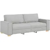 vidaXL 3-sitssoffa molngrå 220x78x84 cm tyg