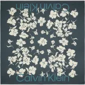 Calvin Klein Square Floral Logo Scarf