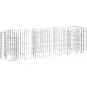 vidaXL Planteringsgabion galvaniserat järn 190x50x50 cm