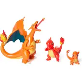 Pokémon - PKW2777 - Välj set med 3 stridsfigurer 2 Charmanderes, 3 Charmeleon och 4,5", Evolution Multipack Style 1