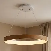 Mantra-Iluminacion Pendellampa Niseko II, dimbar, Ljust trä, Vardagsrum / matsal, Metall, Modern