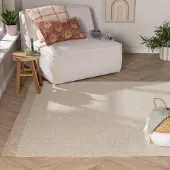 FRAAI Ullmatta | Zula beige hos Volero | 80x150cm | Ull | Sicksack | Rektangulär | Plattvävd
