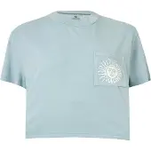 Volcom - T-shirts dam - Pocket Dial Tee Cali Blue för UnisexBomull - Storlek L - Blå