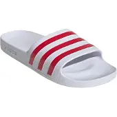 Adidas Pantolette 'ADILETTE AQUA' mörkröd / vit