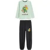 Cool Club Pyjamas 'MINECRAFT' ljusgrön / svart