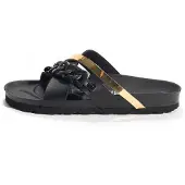 Bayton Pantolette 'MAGRITTE' guld / svart