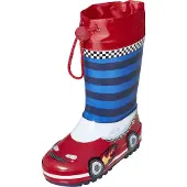 Playshoes Gummistövel 'Rennwagen' blå / röd / vit