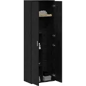 vidaXL Highboard Svart ek 60 x 35 x 180 cm Konstruerat trä
