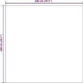 vidaXL Områdesmattor Fyrkantig SIROLO Kräm 200 x 200 cm Polyester