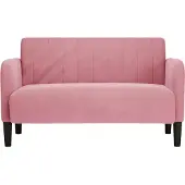 vidaXL Loveseat soffa rosa 109 cm sammet