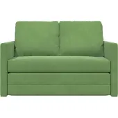 vidaXL Soffa-säng med ljusgrön kudde 122 x 70 x 60 cm Sammet