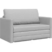 vidaXL Soffa Säng Sol 2-i-1 Grå Moln 124x71x78 cm Tyg
