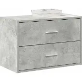 vidaXL Skåp med 2 lådor betonggrå 60x31x40 cm konstruerat trä