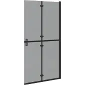 vidaXL Walk-In duschvägg Svart 100 x 6,5 x 190 cm