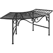 vidaXL Trädbänk 113 cm svart stål