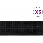 vidaXL Trappstegsmattor 5 st 25x75 cm gummi