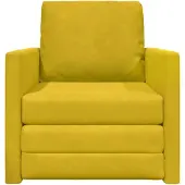 vidaXL Mörkgul 2-i-1 Soffbädd 74x77x81 cm Sammet