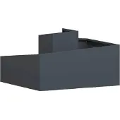 vidaXL Trädgårdsplanterare Antracit 80 x 80 x 50 cm Kallvalsat stål