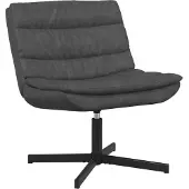 vidaXL Skrivstol Svart 63 x 75 x 76 cm Antik PU