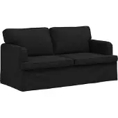 vidaXL Soffa Svart 142 x 80 x 85 cm tyg