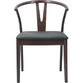 vidaXL Vintage matsalsstol - - Ljusbrun och svart - Massivt gummiträ - 54,5 x 53 x 77 cm