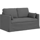 vidaXL Soffa Mörkgrå 139 x 78 x 80 cm tyg