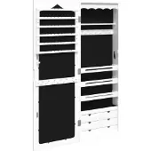 vidaXL Spegelskåp vit väggmonterat 37,5x10x106 cm