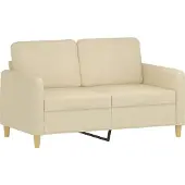 vidaXL 2-sitssoffa gräddvit 120 cm tyg