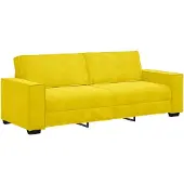 vidaXL 3-sitssoffa gul 220x78x84 cm sammet
