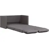 vidaXL Golvbäddsoffa 2-i-1 grå 112x174x55 cm konstläder