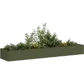 vidaXL Planteringskärl olivgrön 360x80x40 cm stål