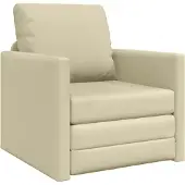 vidaXL Soffsäng 60cm Kräm Konstläder